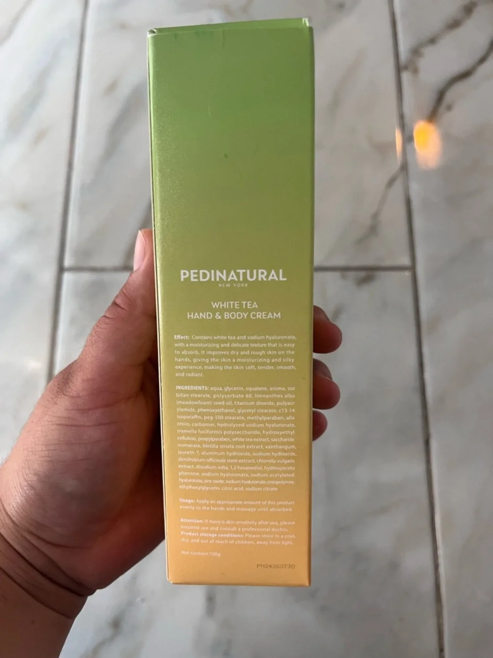White Tea Hand & Body Cream - Yellow/Green
